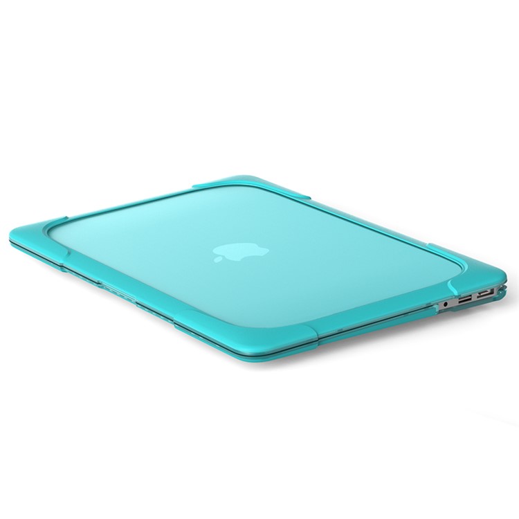2-Piece Kickstand Plastic + TPU Shell Cover for MacBook Air 13.3-inch - Baby Blue-20