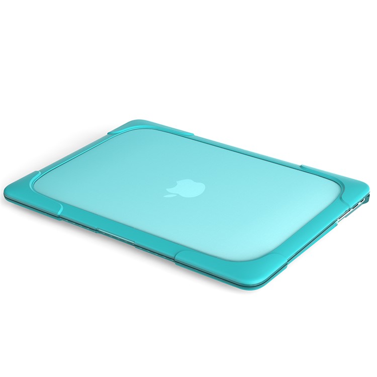 2-Piece Kickstand Plastic + TPU Shell Cover for MacBook Air 13.3-inch - Baby Blue-22