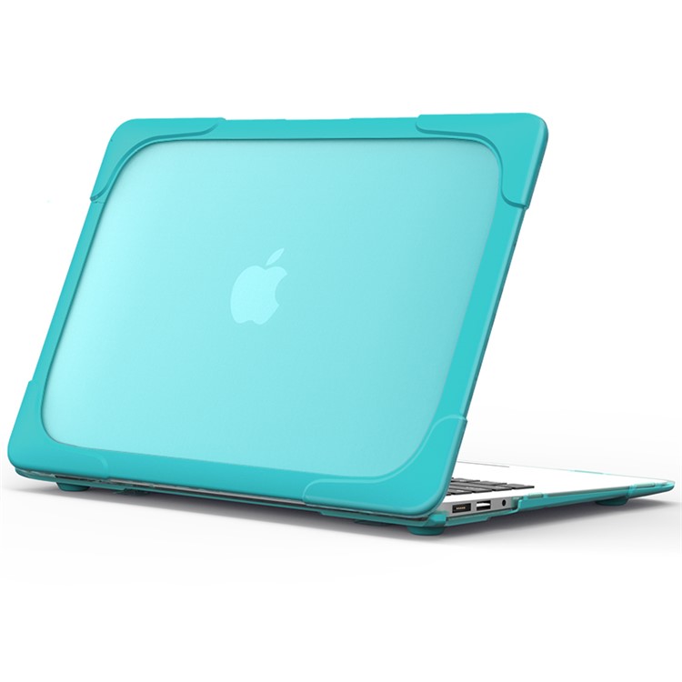 2-Piece Kickstand Plastic + TPU Shell Cover for MacBook Air 13.3-inch - Baby Blue-6