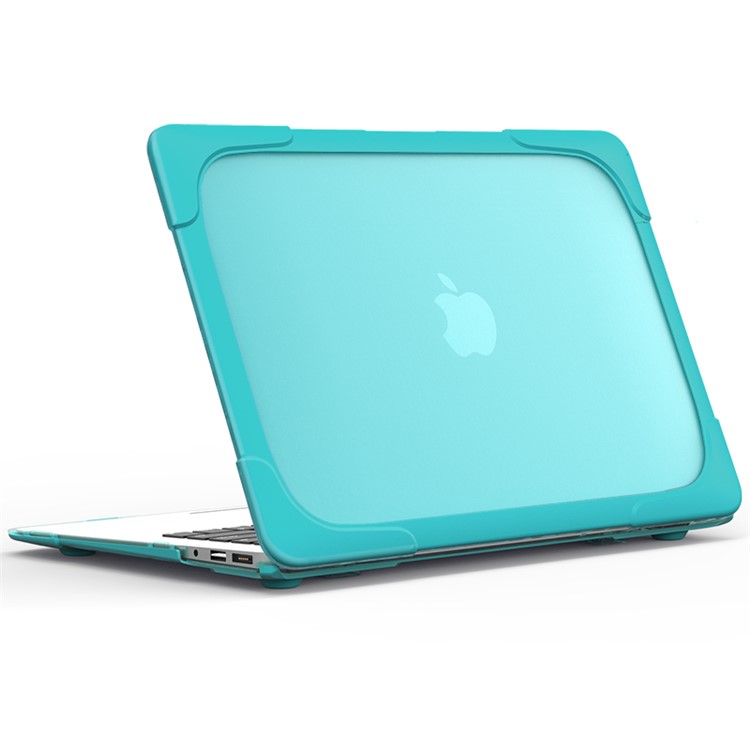 2-Piece Kickstand Plastic + TPU Shell Cover for MacBook Air 13.3-inch - Baby Blue-7