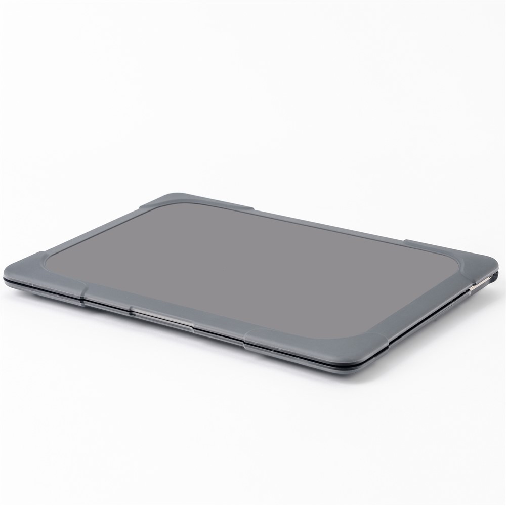 Plastique à Deux Pièces + Étui Hybride TPU Avec Stand Pour MacBook 12 Pouces Avec Affichage Rétinien (2015) - Gris-13