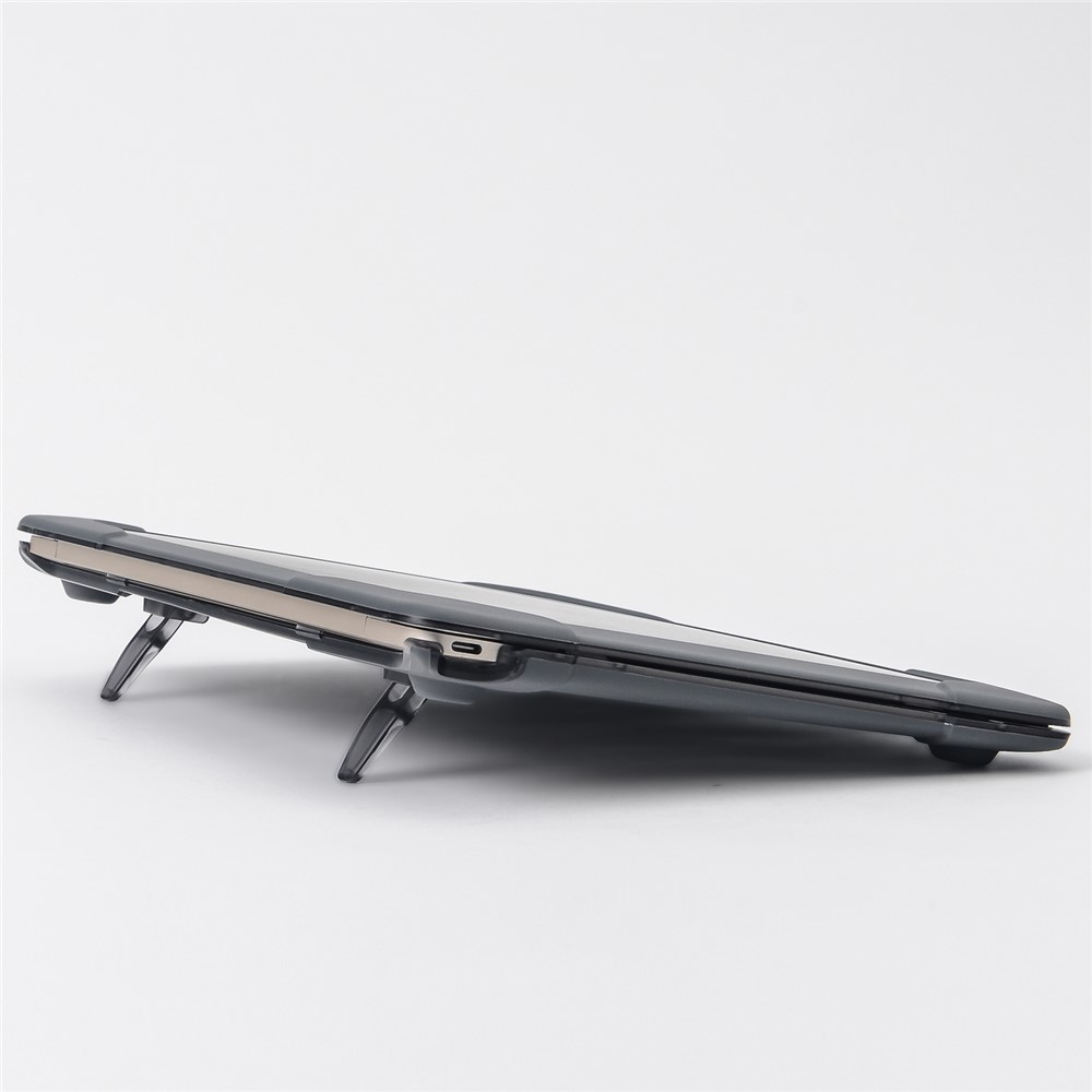 Deux-partie plastique + Étui hybride TPU avec support pour MacBook 12-Inch with Retina Display(2015) - gris-6
