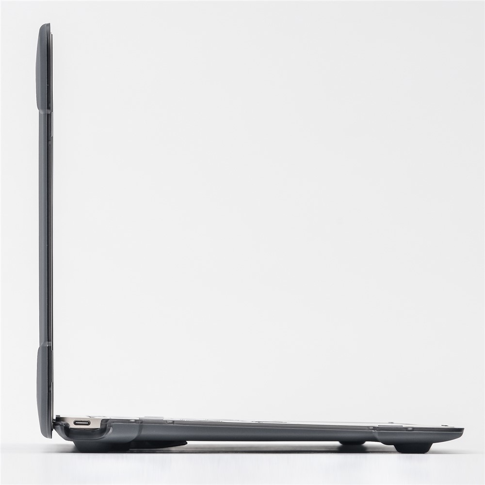 Plastique à Deux Pièces + Étui Hybride TPU Avec Stand Pour MacBook 12 Pouces Avec Affichage Rétinien (2015) - Gris-8