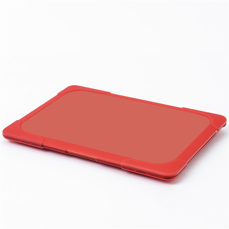 Plastic + TPU Front and Back Case with Fold Stand for MacBook 12-inch with Retina Display (2015) - Red-8
