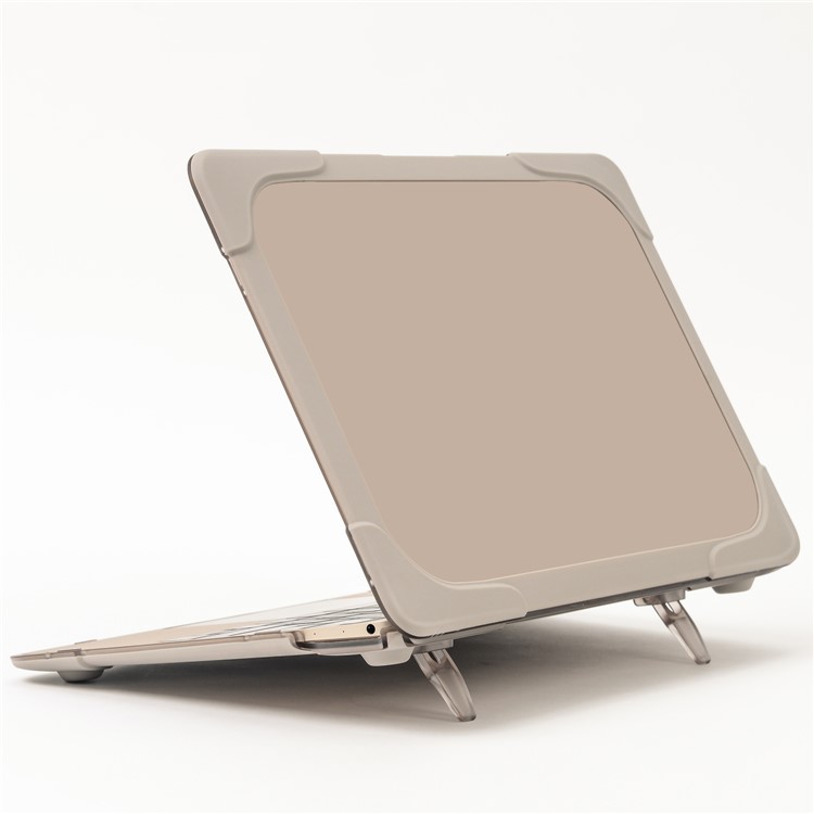 Two-pieces Plastic + TPU Combo Cover for MacBook 12-inch with Retina Display (2015) - Khaki-1