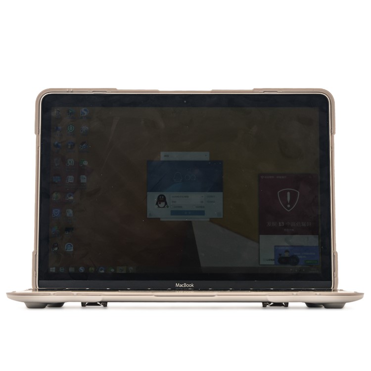Two-pieces Plastic + TPU Combo Cover for MacBook 12-inch with Retina Display (2015) - Khaki-10