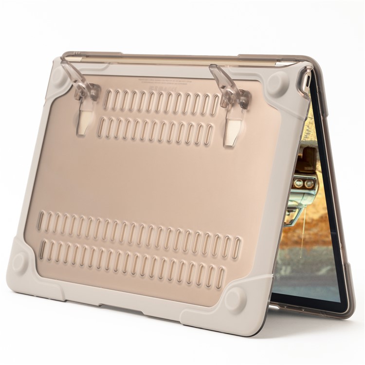 Two-pieces Plastic + TPU Combo Cover for MacBook 12-inch with Retina Display (2015) - Khaki-15
