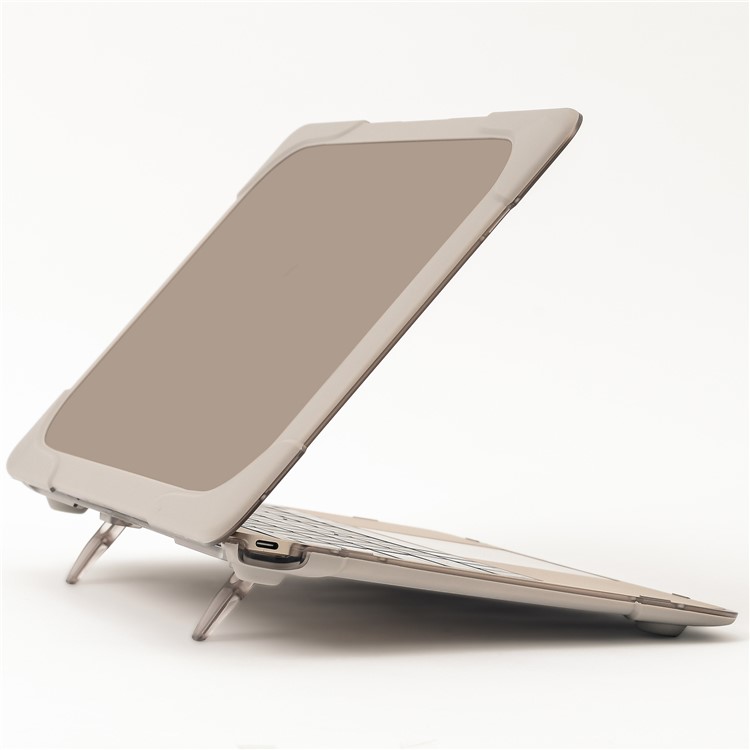Two-pieces Plastic + TPU Combo Cover for MacBook 12-inch with Retina Display (2015) - Khaki-3
