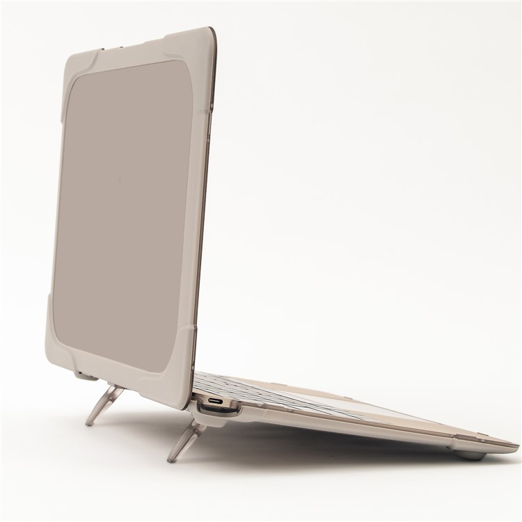 Two-pieces Plastic + TPU Combo Cover for MacBook 12-inch with Retina Display (2015) - Khaki-4