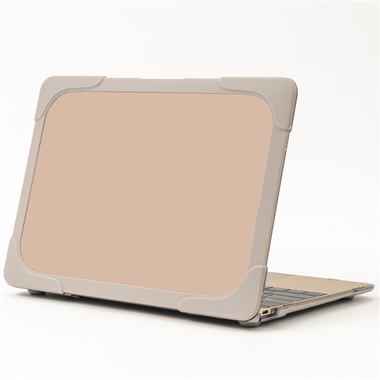 Two-pieces Plastic + TPU Combo Cover for MacBook 12-inch with Retina Display (2015) - Khaki-9