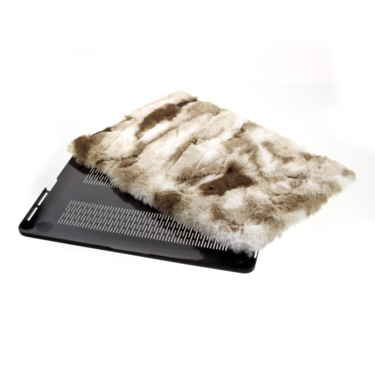 2-Piece Furry PC Full Protection Case for MacBook Pro 15-inch (2016) - Brown-5