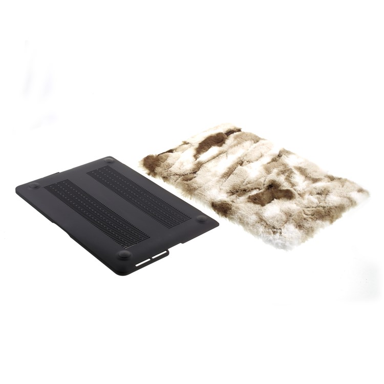 2-Piece Furry PC Full Protection Case for MacBook Pro 15-inch (2016) - Brown-7