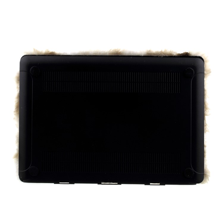 2 Pieces Furry PC Full Protection Case for MacBook Pro 13.3-inch - Brown-2