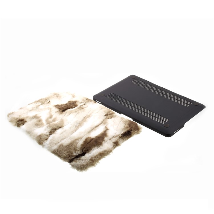 2 Pieces Furry PC Full Protection Case for MacBook Pro 13.3-inch - Brown-4
