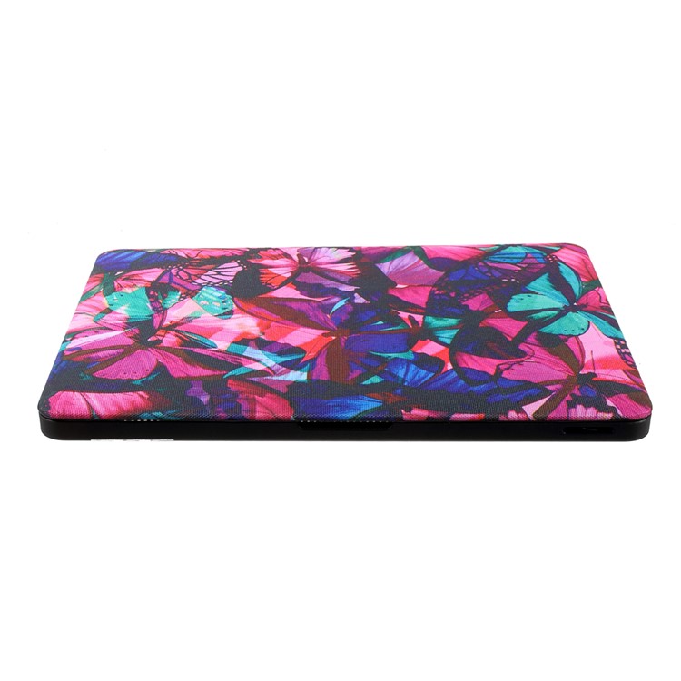 Patterned Leather Coated PC Snap-on Cover for MacBook Pro 15.4-inch - Colored Butterflies-1
