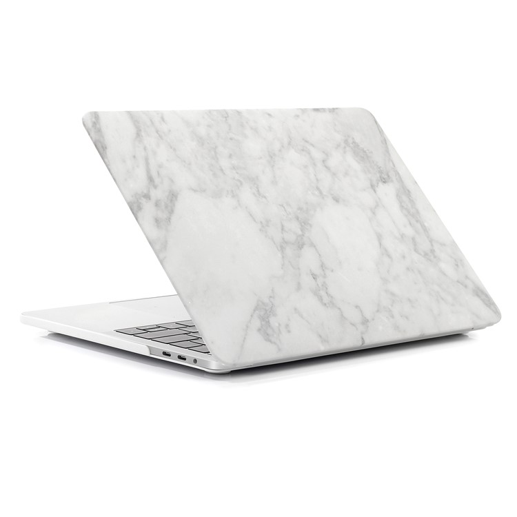 Patterned Hard Mobile Shell for Macbook Pro 15.4-inch 2016 with Touch Bar (A1707) - Marble Pattern / Light Grey-3