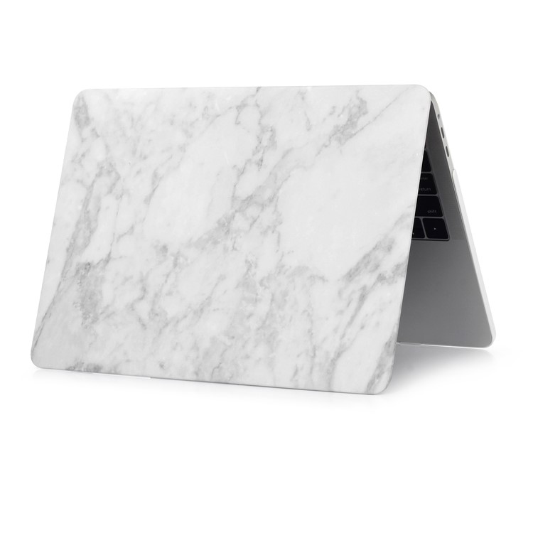 Patterned Hard Mobile Shell for Macbook Pro 15.4-inch 2016 with Touch Bar (A1707) - Marble Pattern / Light Grey-4