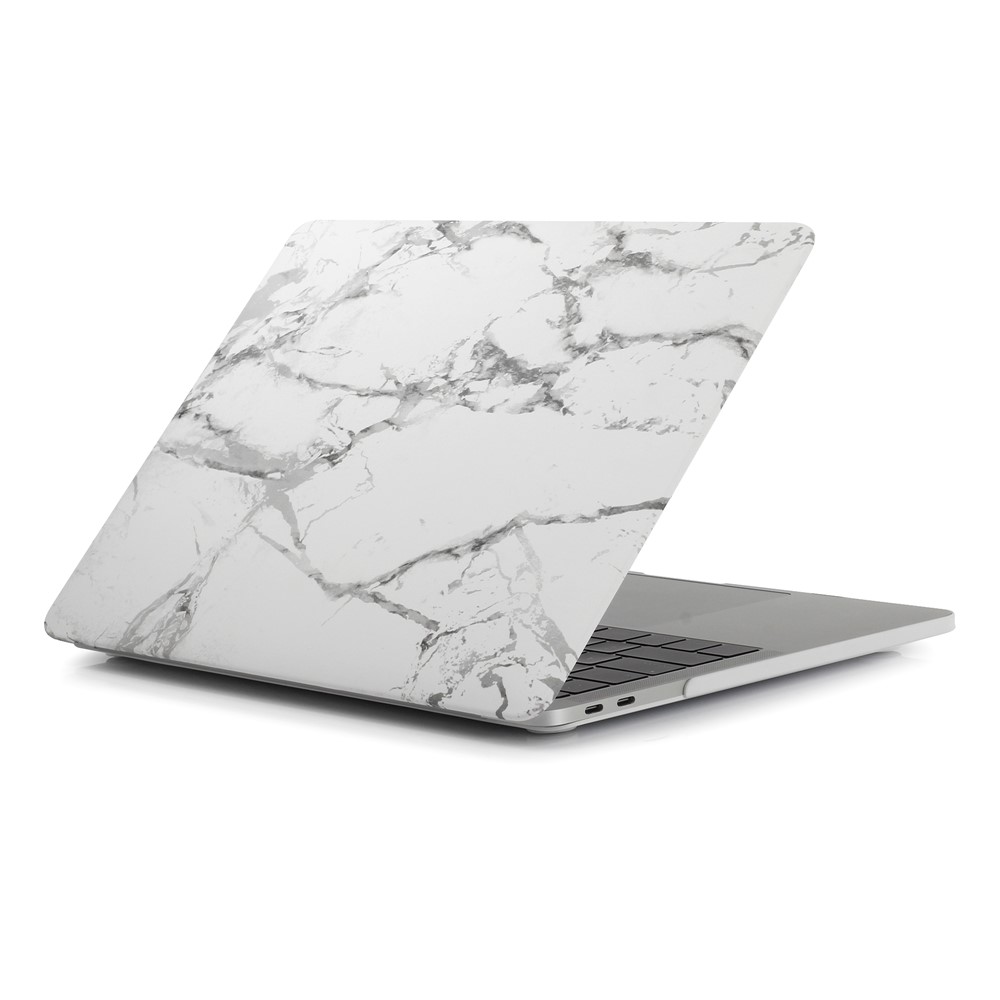 Pattern Printing Hard PC Protective Case for Macbook Pro 15.4-inch 2016 with Touch Bar (A1707) - Marble Grain / Dark Grey-1
