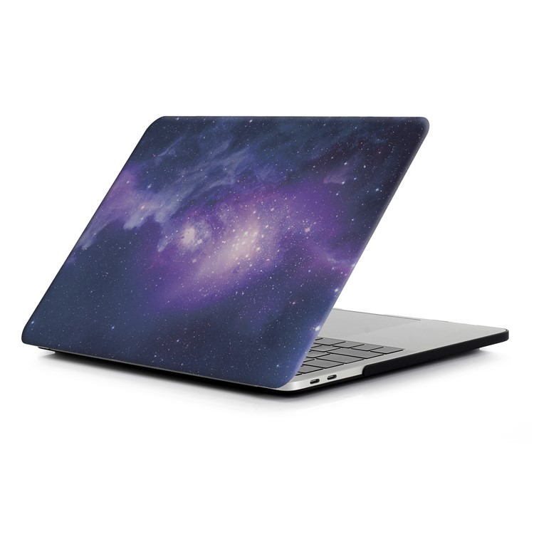 Жесткий защищенный узорный чехол для macbook pro 15,4-дюймовый 2016 с сенсорной панелью (a1707) - звездное небо / пурпурный