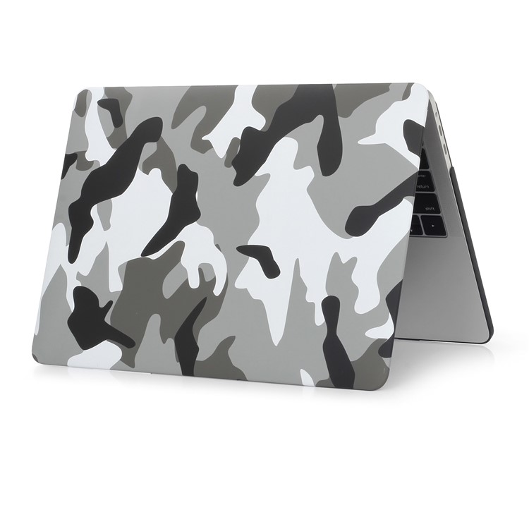 Pattern Printing Hard Plastic Protective Case for Macbook Pro 15.4-inch 2016 with Touch Bar (A1707) - Camouflage Pattern / Grey-4