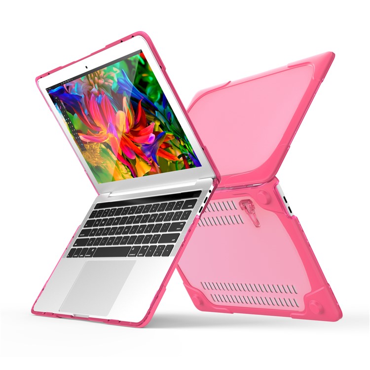 2-Piece Hybrid Laptop Case (Plastic + TPU) for MacBook Pro 13-inch (2016) with Touch Bar - Rose-1