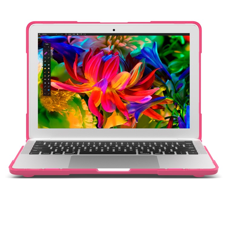 2-Piece Hybrid Laptop Case (Plastic + TPU) for MacBook Pro 13-inch (2016) with Touch Bar - Rose-14