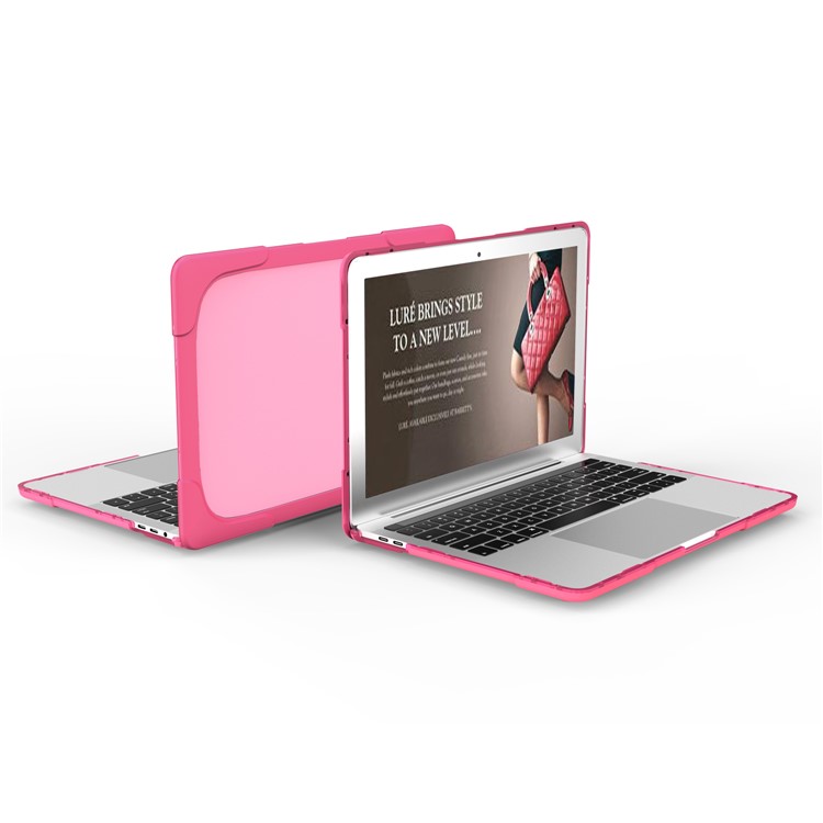 2-Piece Hybrid Laptop Case (Plastic + TPU) for MacBook Pro 13-inch (2016) with Touch Bar - Rose-16