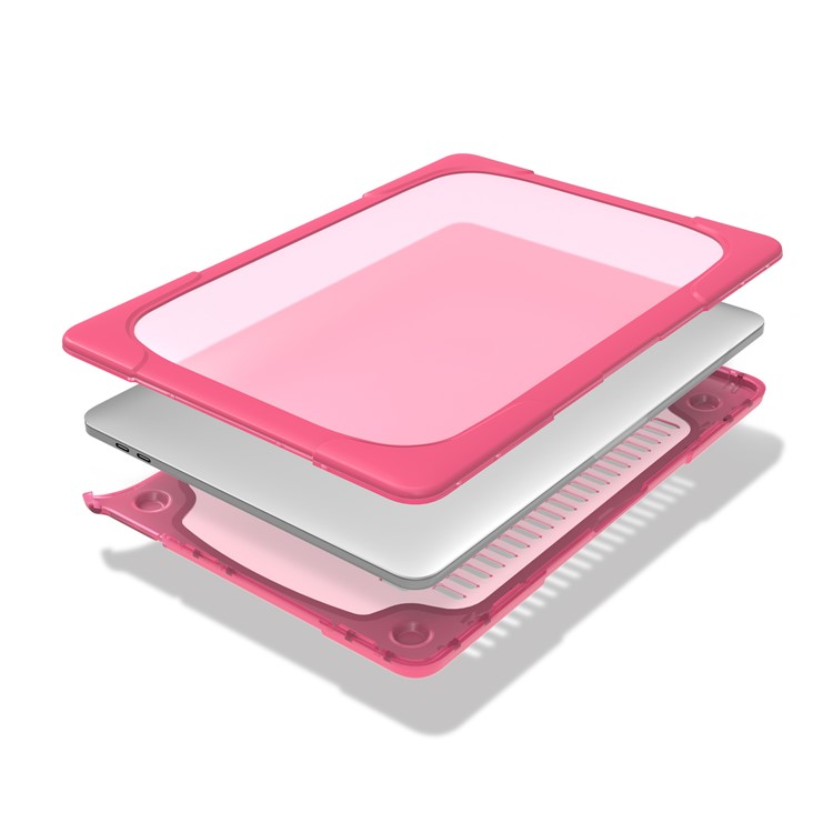 2-Piece Hybrid Laptop Case (Plastic + TPU) for MacBook Pro 13-inch (2016) with Touch Bar - Rose-18