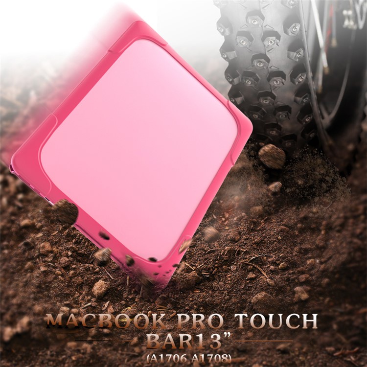 2-Piece Hybrid Laptop Case (Plastic + TPU) for MacBook Pro 13-inch (2016) with Touch Bar - Rose-19