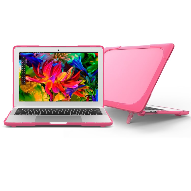 2-Piece Hybrid Laptop Case (Plastic + TPU) for MacBook Pro 13-inch (2016) with Touch Bar - Rose-4