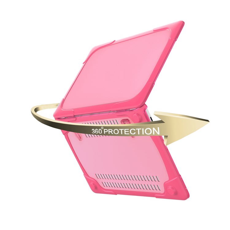 2-Piece Hybrid Laptop Case (Plastic + TPU) for MacBook Pro 13-inch (2016) with Touch Bar - Rose-8