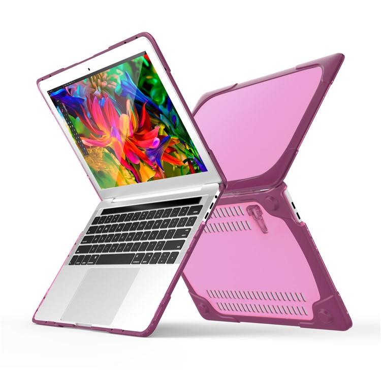 2-Piece Plastic TPU Full Protective Cover for MacBook Pro 13-inch (2016) with Touch Bar - Purple-1