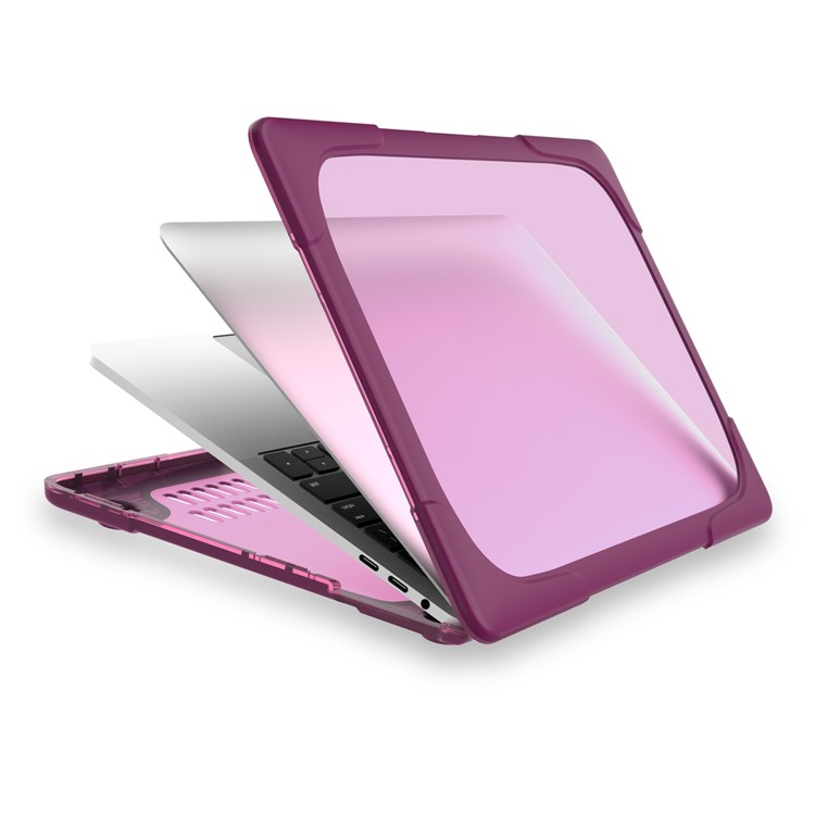 2-Piece Plastic TPU Full Protective Cover for MacBook Pro 13-inch (2016) with Touch Bar - Purple-11