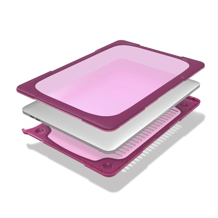 2-Piece Plastic TPU Full Protective Cover for MacBook Pro 13-inch (2016) with Touch Bar - Purple-19