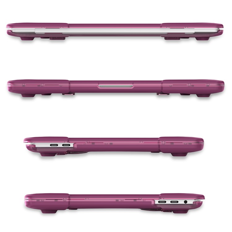 2-Piece Plastic TPU Full Protective Cover for MacBook Pro 13-inch (2016) with Touch Bar - Purple-3