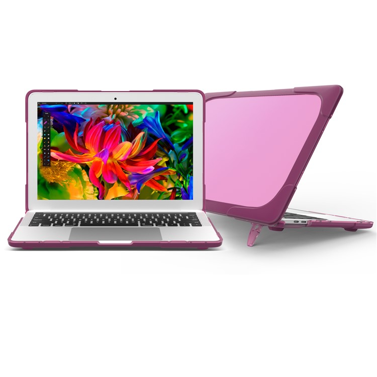 2-Piece Plastic TPU Full Protective Cover for MacBook Pro 13-inch (2016) with Touch Bar - Purple-5