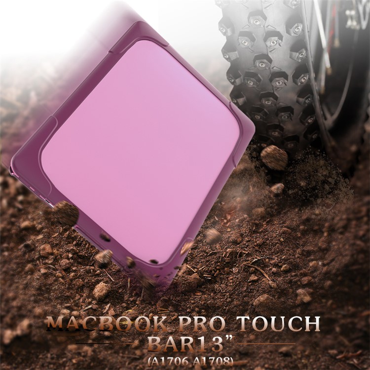 2-Piece Plastic TPU Full Protective Cover for MacBook Pro 13-inch (2016) with Touch Bar - Purple-6