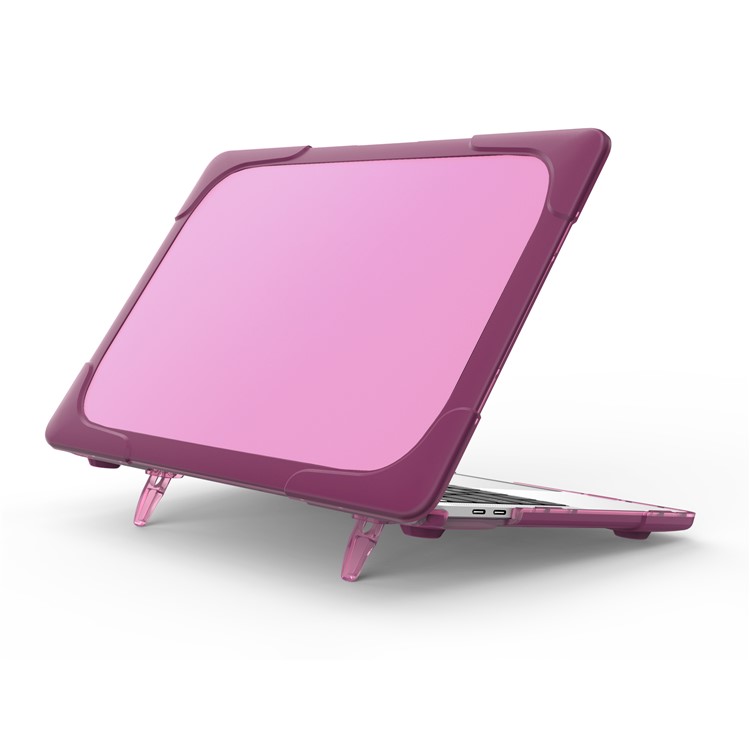 2-Piece Plastic TPU Full Protective Cover for MacBook Pro 13-inch (2016) with Touch Bar - Purple-7