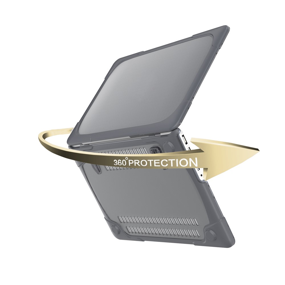 Two-piece Plastic + TPU Combo Case Stand for MacBook Pro 13.3 inch Retina Display - Grey-11