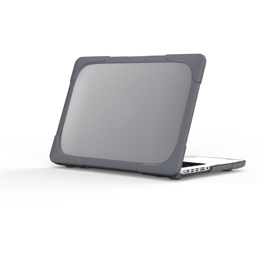 Two-piece Plastic + TPU Combo Case Stand for MacBook Pro 13.3 inch Retina Display - Grey-14