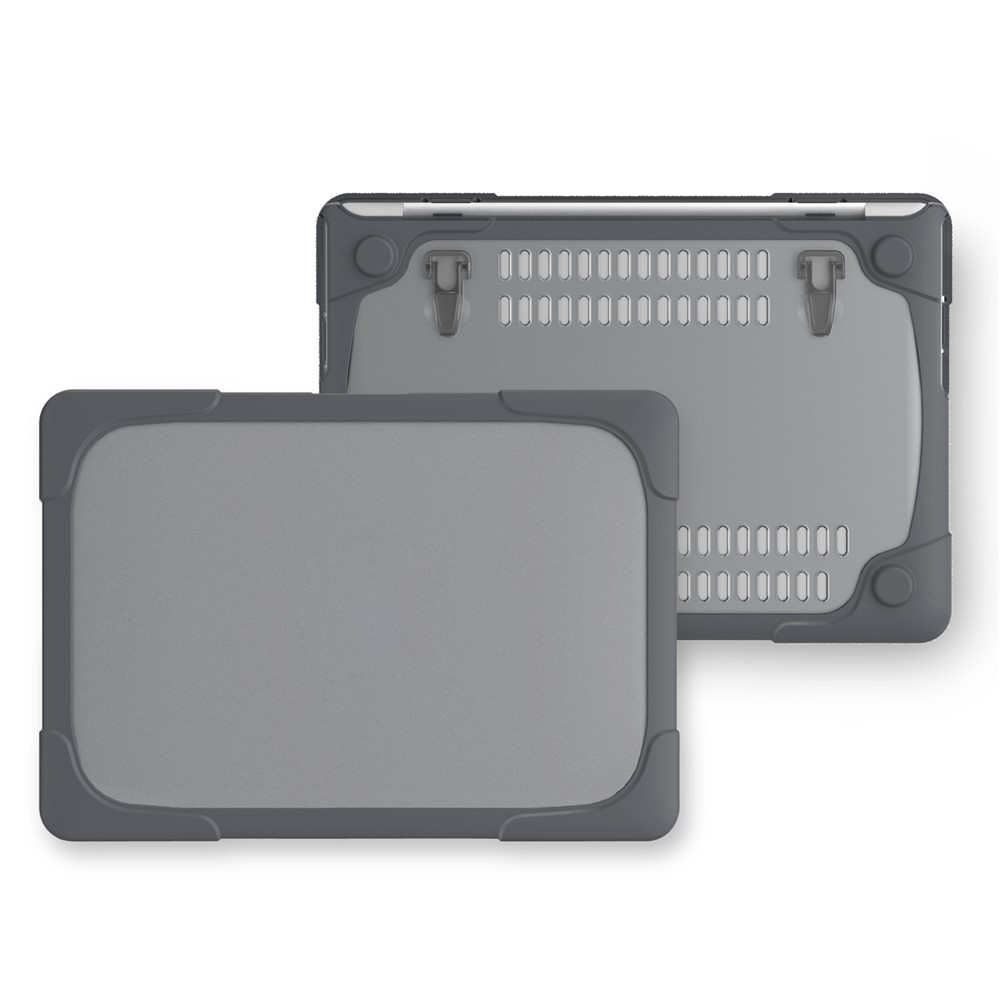 Two-piece Plastic + TPU Combo Case Stand for MacBook Pro 13.3 inch Retina Display - Grey-16
