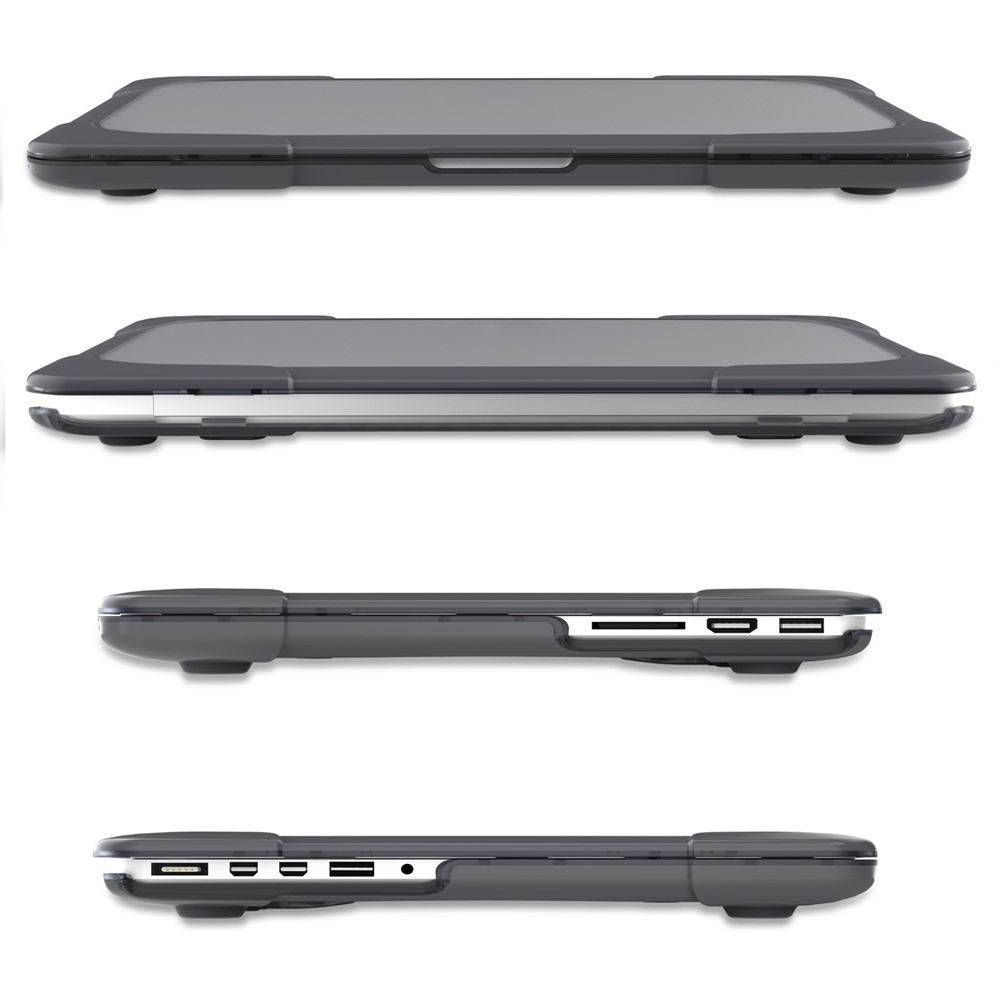 Two-piece Plastic + TPU Combo Case Stand for MacBook Pro 13.3 inch Retina Display - Grey-4