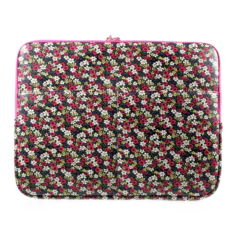 Universal Patterned 13 Inch PU Leather Laptop Pouch Bag, Size: 34 x 26 x 3cm - Daisy-2