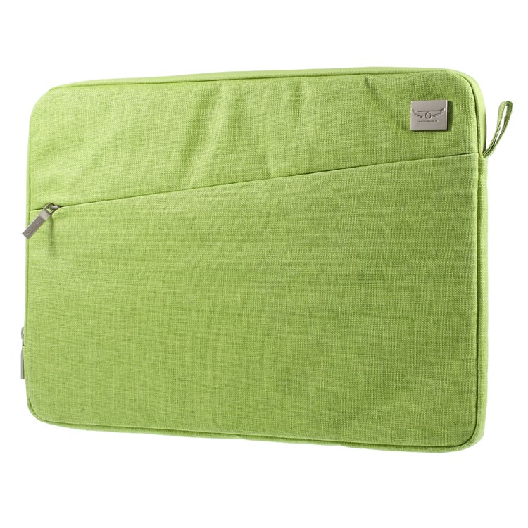 Universal Cloth Texture PU Leather 15 Inch Laptop Briefcase Bag, Size: 35 x 25 x 3cm - Green-3
