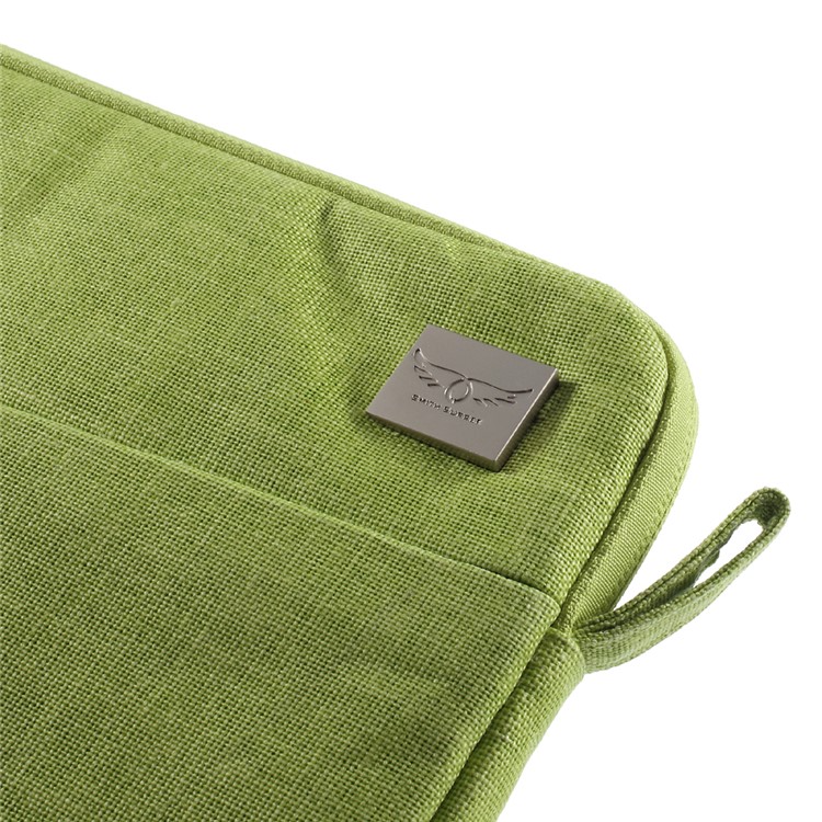 Universal Cloth Texture PU Leather 15 Inch Laptop Briefcase Bag, Size: 35 x 25 x 3cm - Green-4