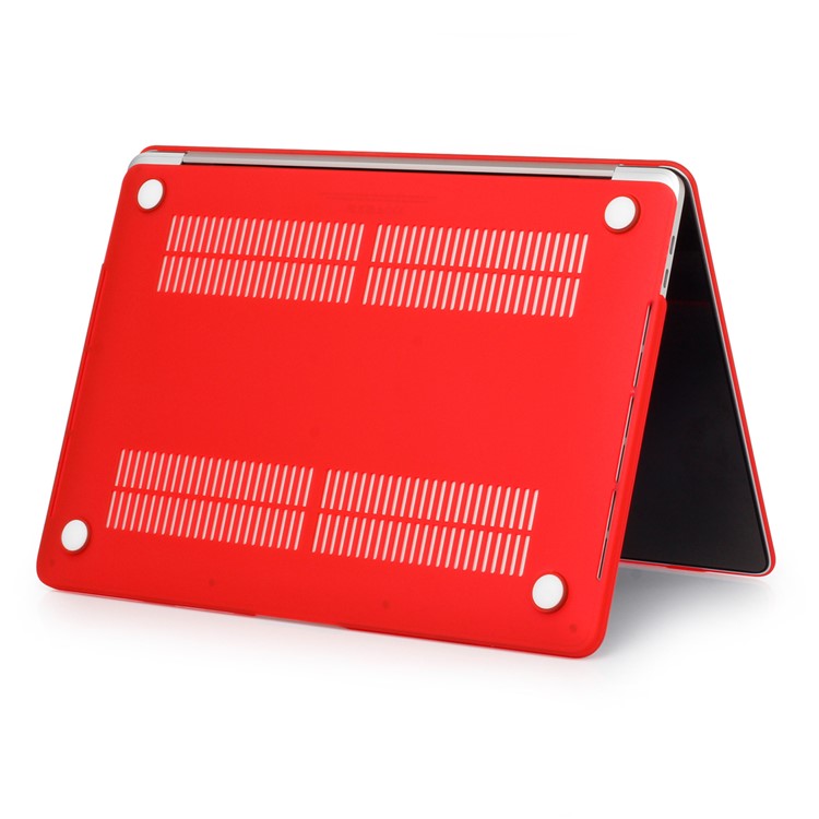 HAT PRINCE Matte PC Hard Case + EU Version TPU Keyboard Cover for Macbook Pro 13.3 Inch A1708 (No Touch Bar) - Red-5