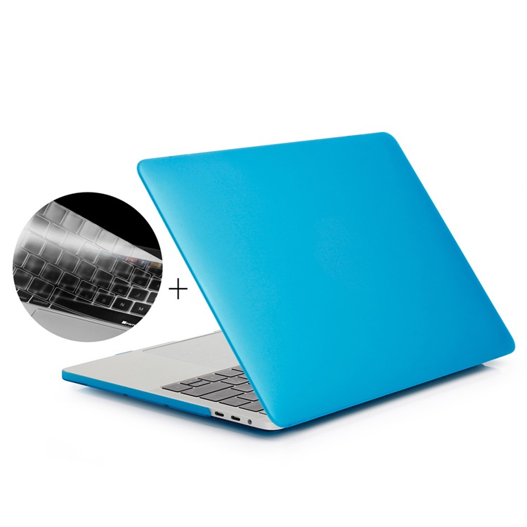HAT PRINCE Matte PC Case + EU Version TPU Keyboard Protector Cover for Macbook Pro 13.3 Inch A1708 (No Touch Bar) - Baby Blue-1