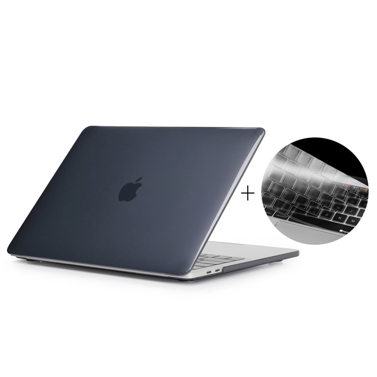 HAT PRINC PC Hard Shell Case + EU Version TPU Keyboard Film for MacBook Pro 13.3-inch (2016) A1706 with Touch Bar - Black-1