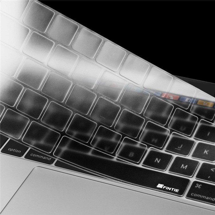 HAT PRINCE PC Shell + EU Version TPU Keyboard Film for MacBook Pro 13.3-inch (2016) A1706 with Touch Bar - Transparent-7