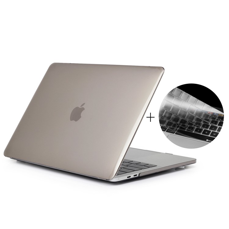 HAT PRINCE PC Case + EU Version TPU Keyboard Cover for MacBook Pro 13.3-inch (2016) A1706 with Touch Bar - Grey-1